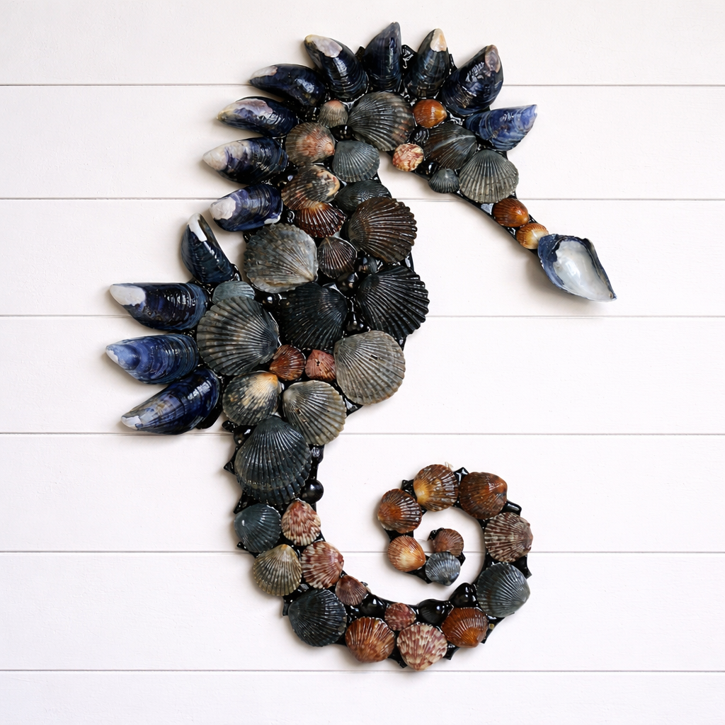 Dark & Stormy seashell Seahorse