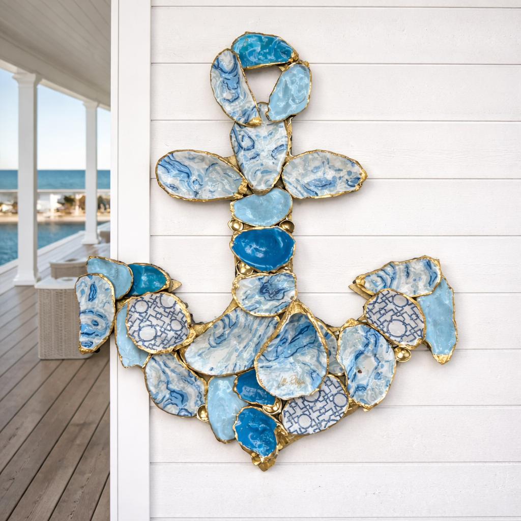 Blue Oyster Anchor wall hanging