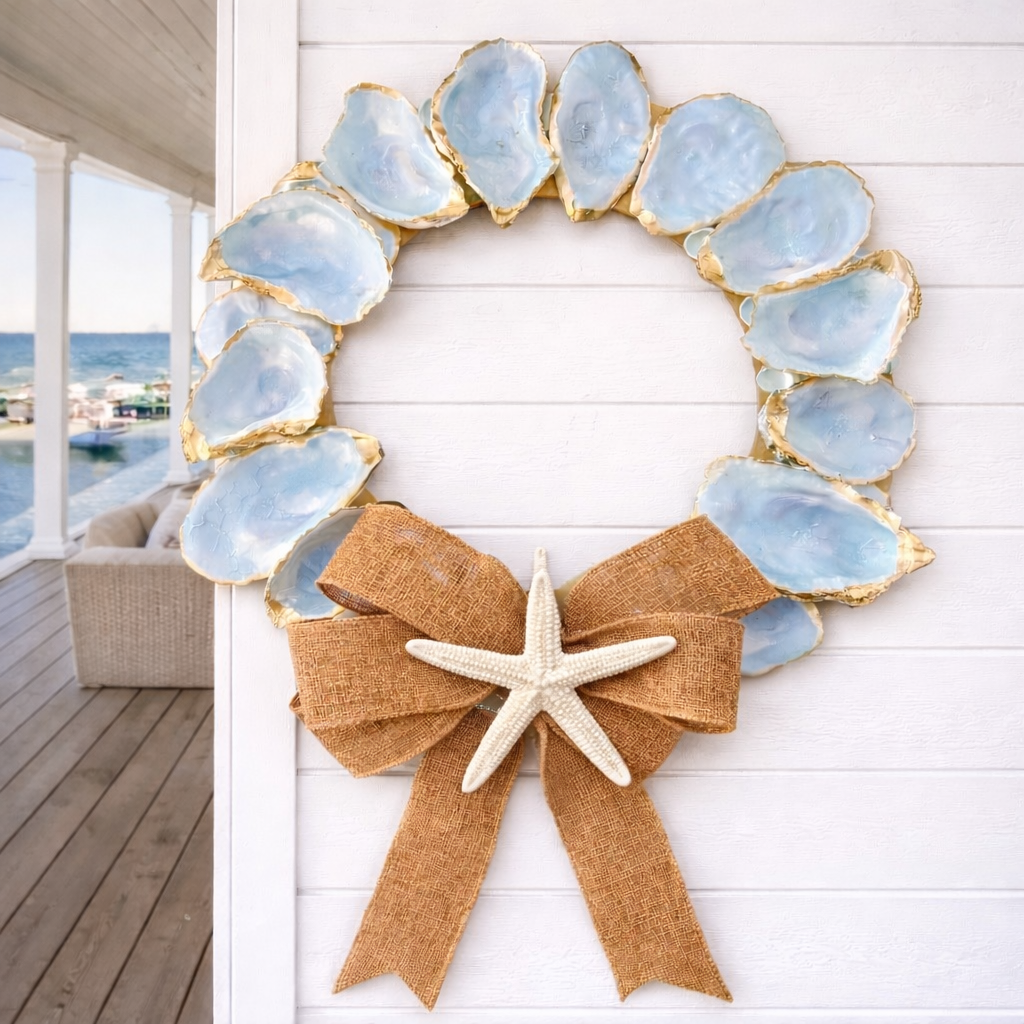Coastal Pearl Blue Wreath